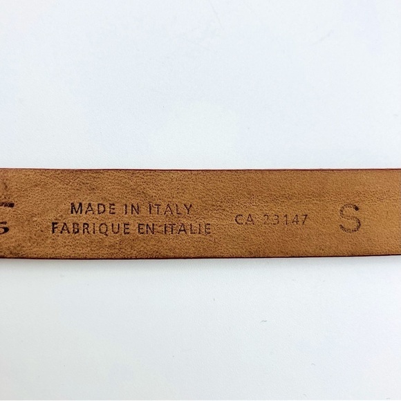 Talbots Croc-Embossed Brown Belt with Silver Buckle - Picture 7 of 10